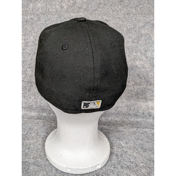 New Era Pittsburgh Pirates Black Gold Fitted Hat 59FIFTY Size 7 1/4 MLB‎ - Picture 5 of 8